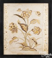 SILKWORK PANEL, LATE 19TH C.Si