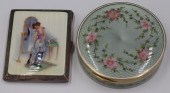 SILVER. (2) ENAMEL DECORATED S
