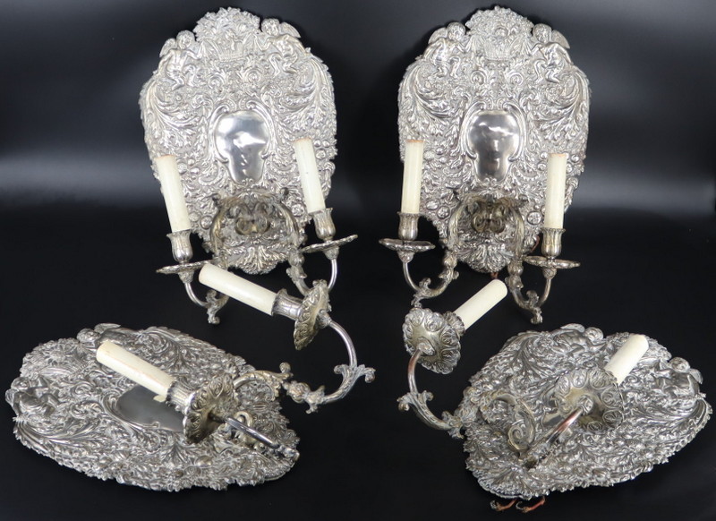 SILVER. (2) PAIR OF ENGLISH