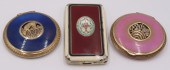SILVER. (3) SILVER COMPACTS IN