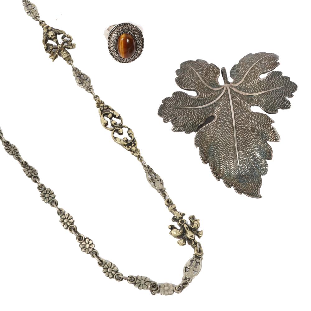SILVER 3PC JEWELRY GROUP: LARGE