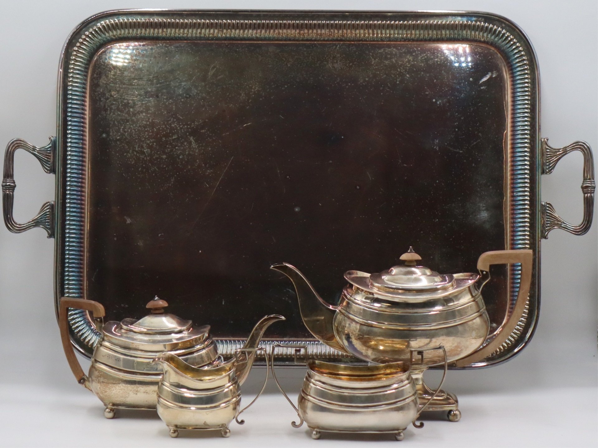 SILVER. 4 PC GEORGE III ENGLISH