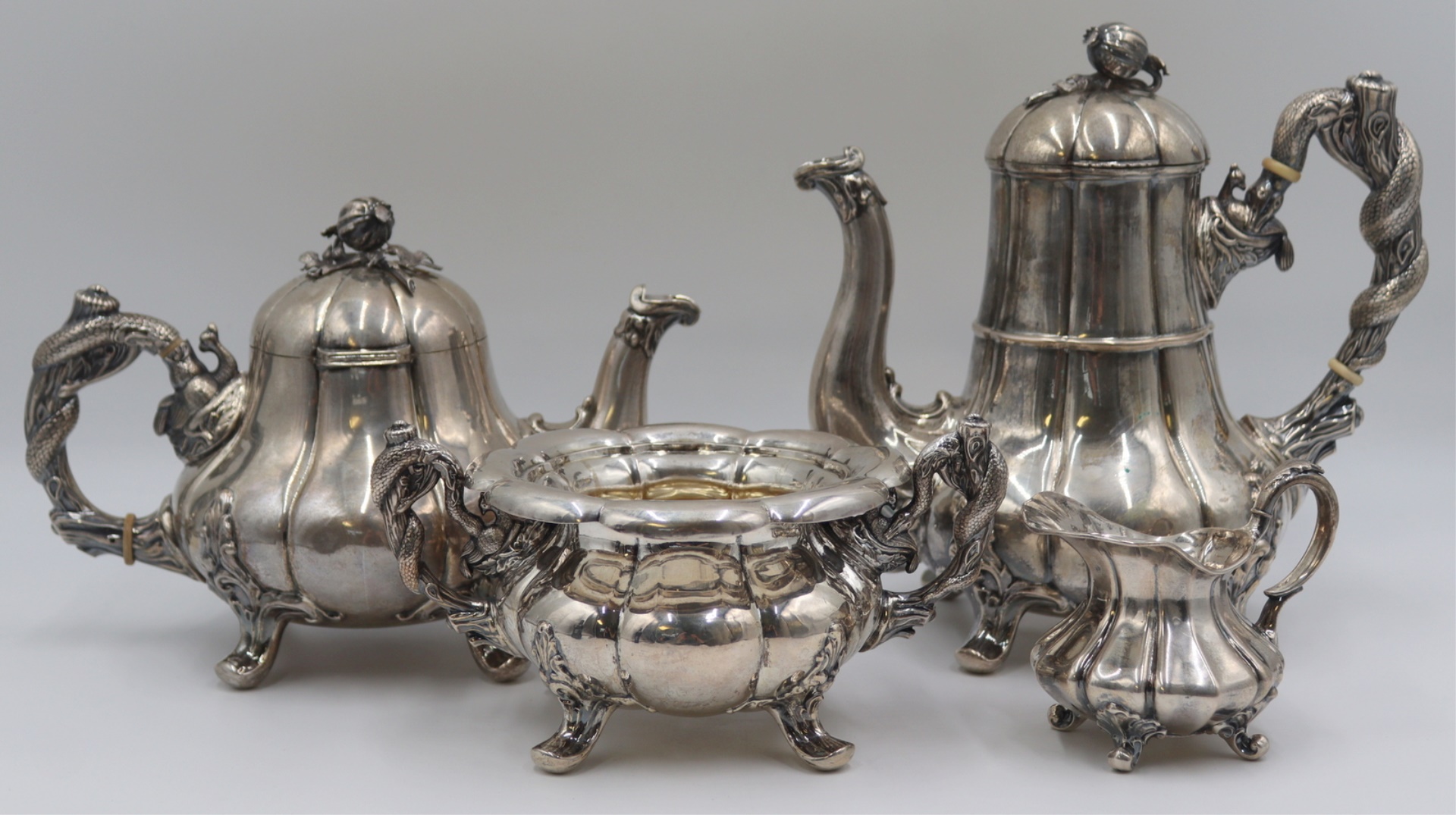 SILVER. 4 PC. GERMAN .812 LOTH