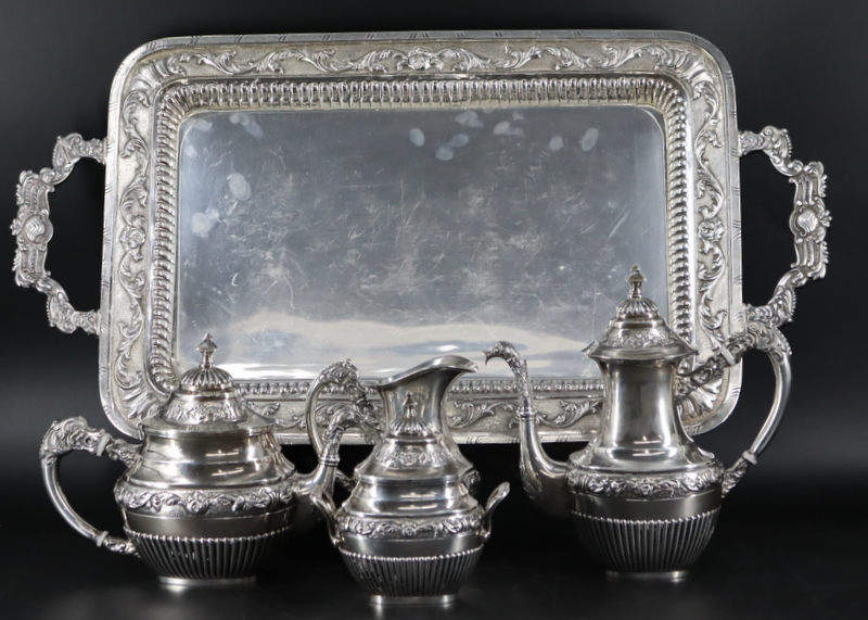 SILVER. (4) PC. PORTUGUESE .916