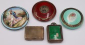 SILVER. (5) ENAMEL DECORATED S