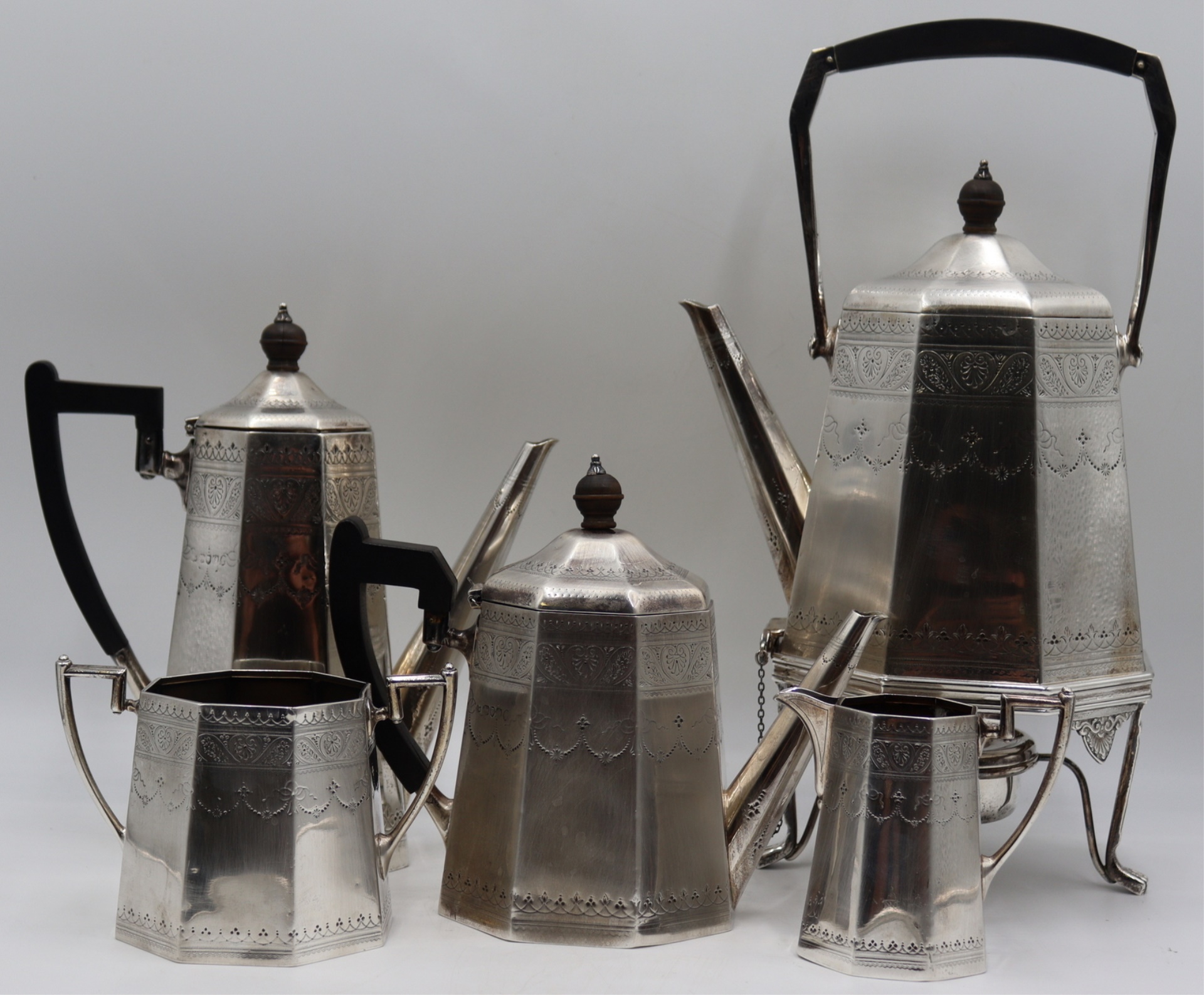 SILVER. 5 PC. MAPPIN & WEBB