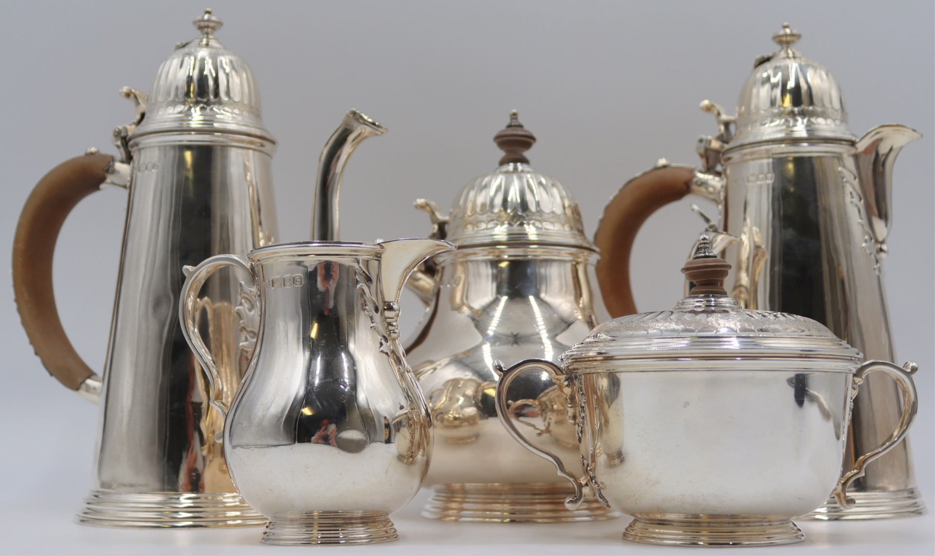 SILVER. (5) PIECE ENGLISH SILVER