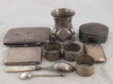 Silver. A cigar case a cigarette
