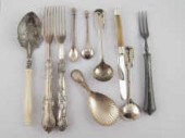 Silver. A pair of salt and mus