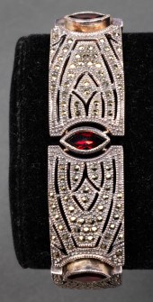 SILVER ALMANDITE GARNET & HEMA