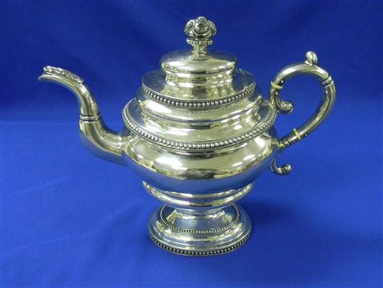 SILVER: American coin silver teapot