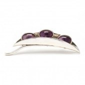 SILVER AND AMETHYST PEA POD MO