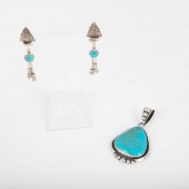 SILVER AND BLUE GEM TURQUOISE