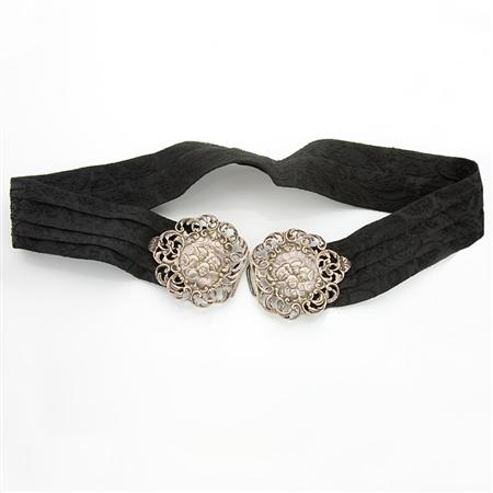 Silver and Brocade Belt 	 