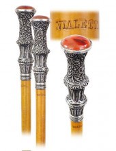 SILVER AND CARNELIAN BADINE-Ca