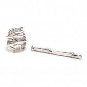 SILVER AND DIAMOND BAMBOO LAVA