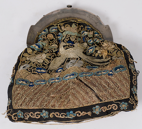 Silver and Embroidered Purse