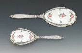 Silver and Enamel Brush and Mi