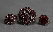 SILVER AND GARNET RING AND A P