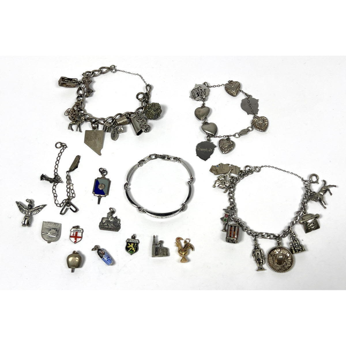 Silver and Sterling Charm Bracelets