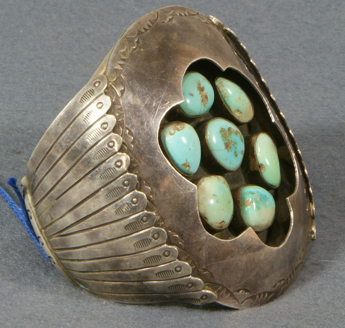 Silver and turquoise clasp