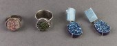 SILVER, AQUAMARINE & QUARTZ EA