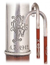 SILVER ART NOUVEAU CANEDated 1