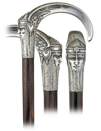 SILVER ART NOUVEAU FIGURAL DAY