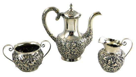 SILVER: ASSEMBLED THREE PIECE TEA