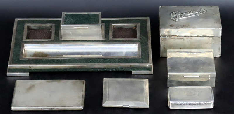 SILVER. ASSORTED ENGLISH SILVER BOX