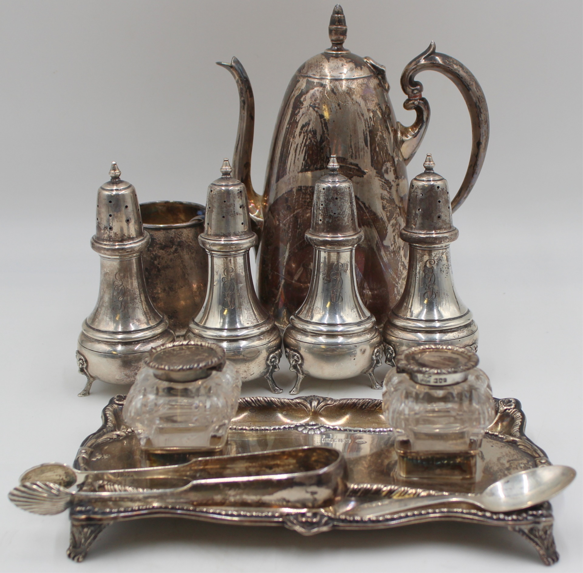 SILVER. ASSORTED GROUPING OF