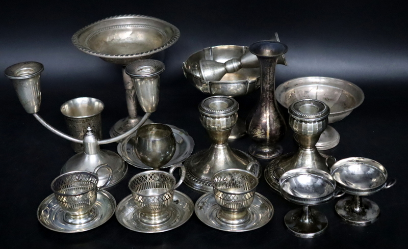 SILVER. ASSORTED GROUPING OF