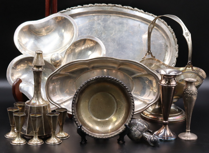 SILVER. ASSORTED GROUPING OF