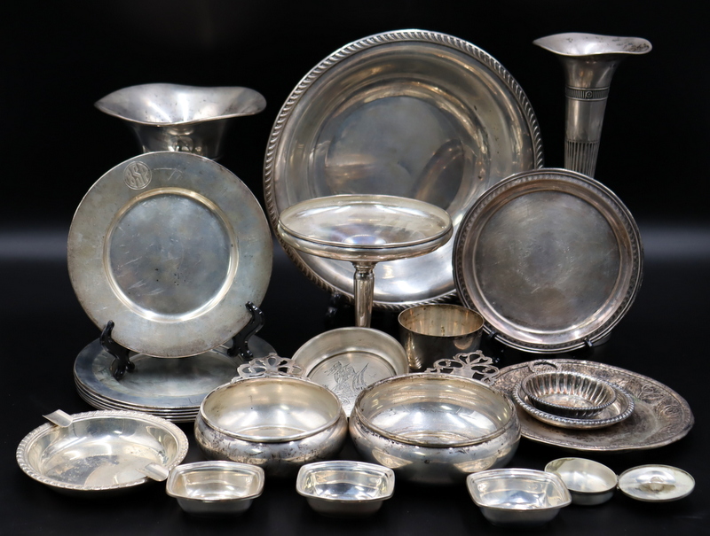 SILVER. ASSORTED GROUPING OF