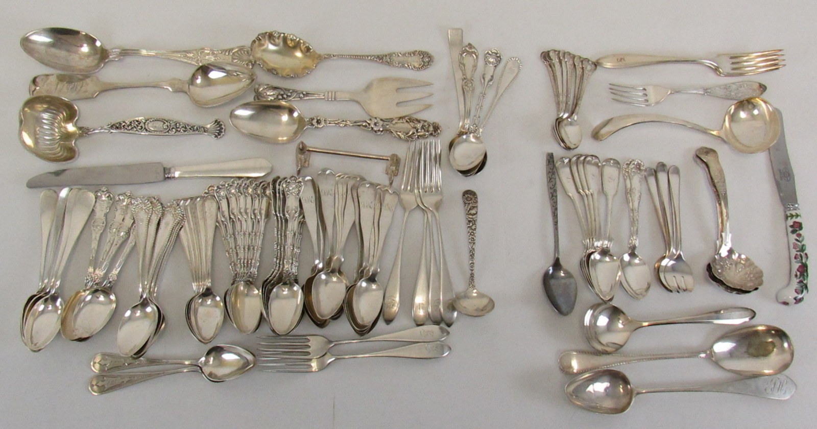 SILVER. ASSORTED GROUPING OF