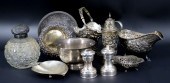 SILVER. ASSORTED HOLLOWWARE IN