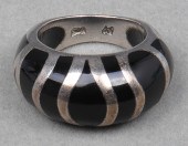 SILVER & BLACK ENAMEL ZEBRA PR