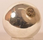SILVER BLOWN GLASS BALL FORM G