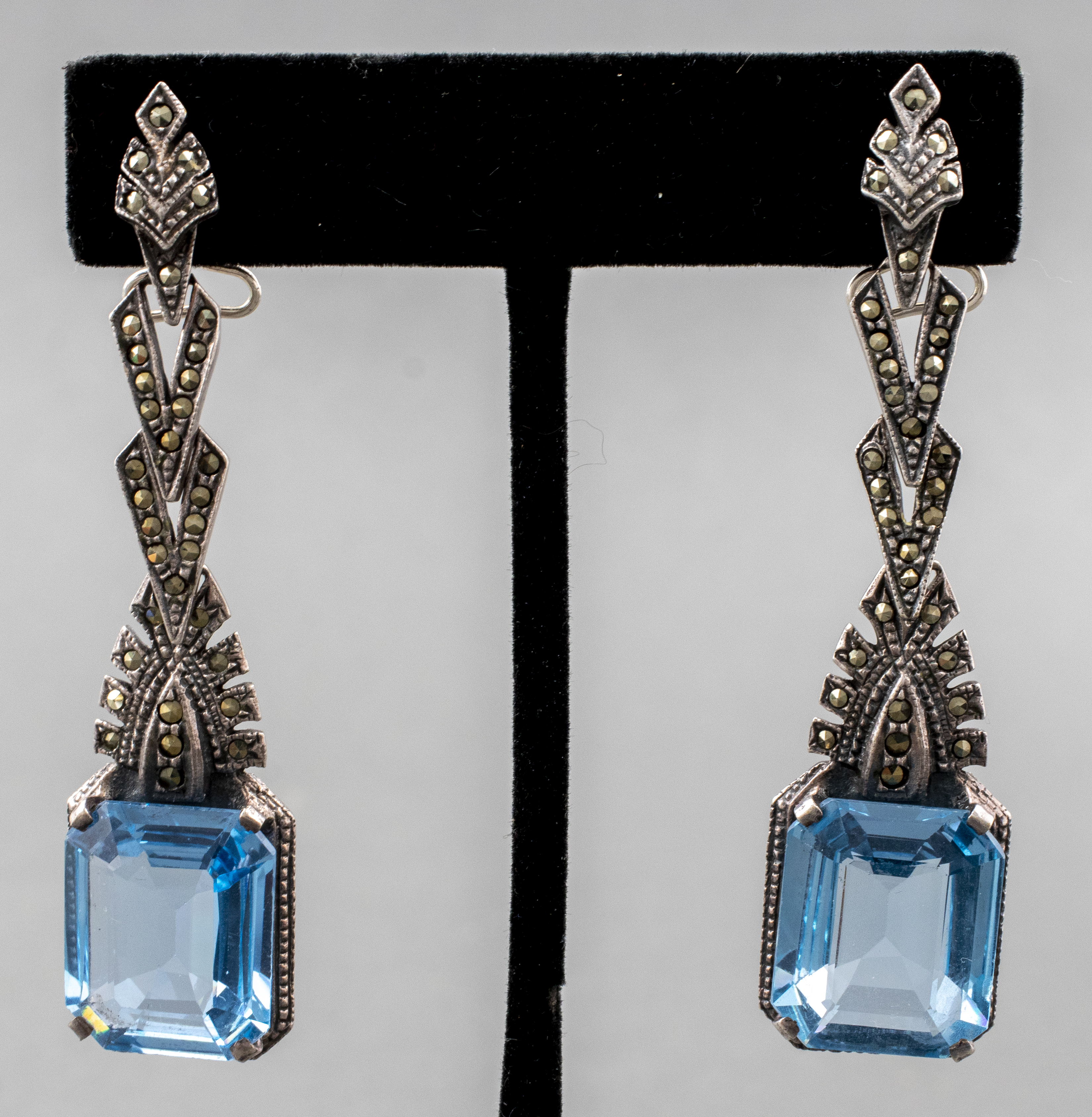 SILVER BLUE TOPAZ & MARCASITE