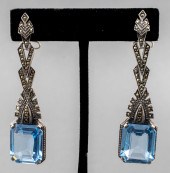 SILVER BLUE TOPAZ & MARCASITE
