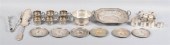 SILVER BOWL, DISH, CUPS AND SA