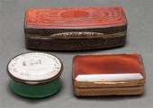 Silver box with carved amber l
