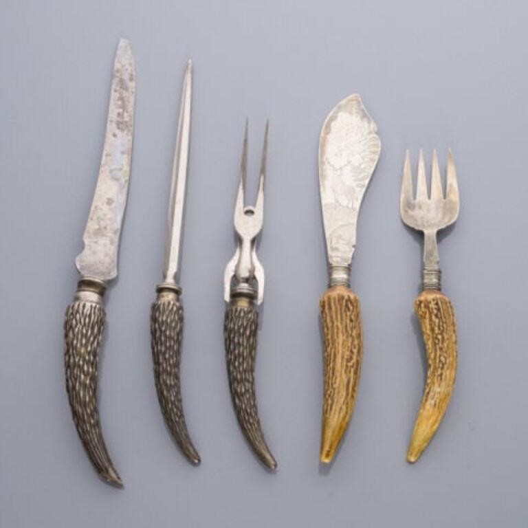 SILVER CARVING SET & SILVER