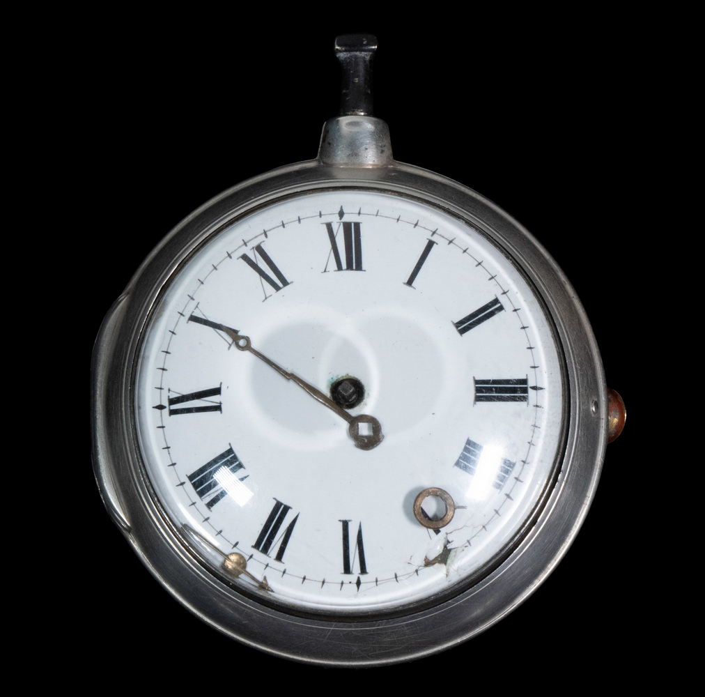 SILVER CASED ENGLISH FUSEE POCKET