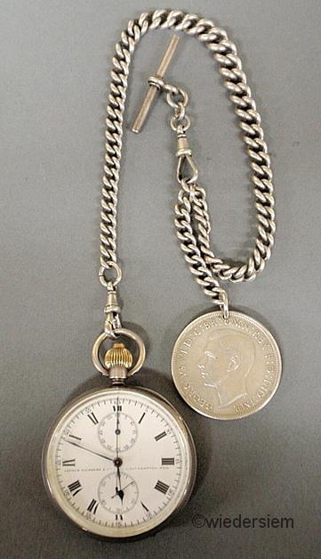 Silver cased Longines open-face
