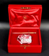 SILVER. CASED STEUBEN EXCALIBU