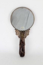 SILVER CHINESE DRAGON MIRROR,