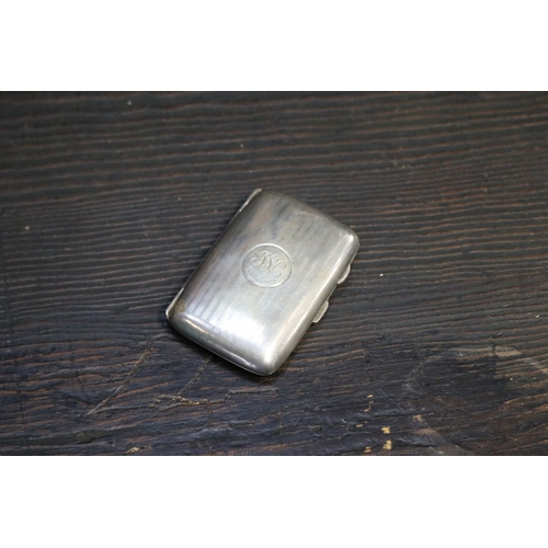 Silver cigarette case, approx