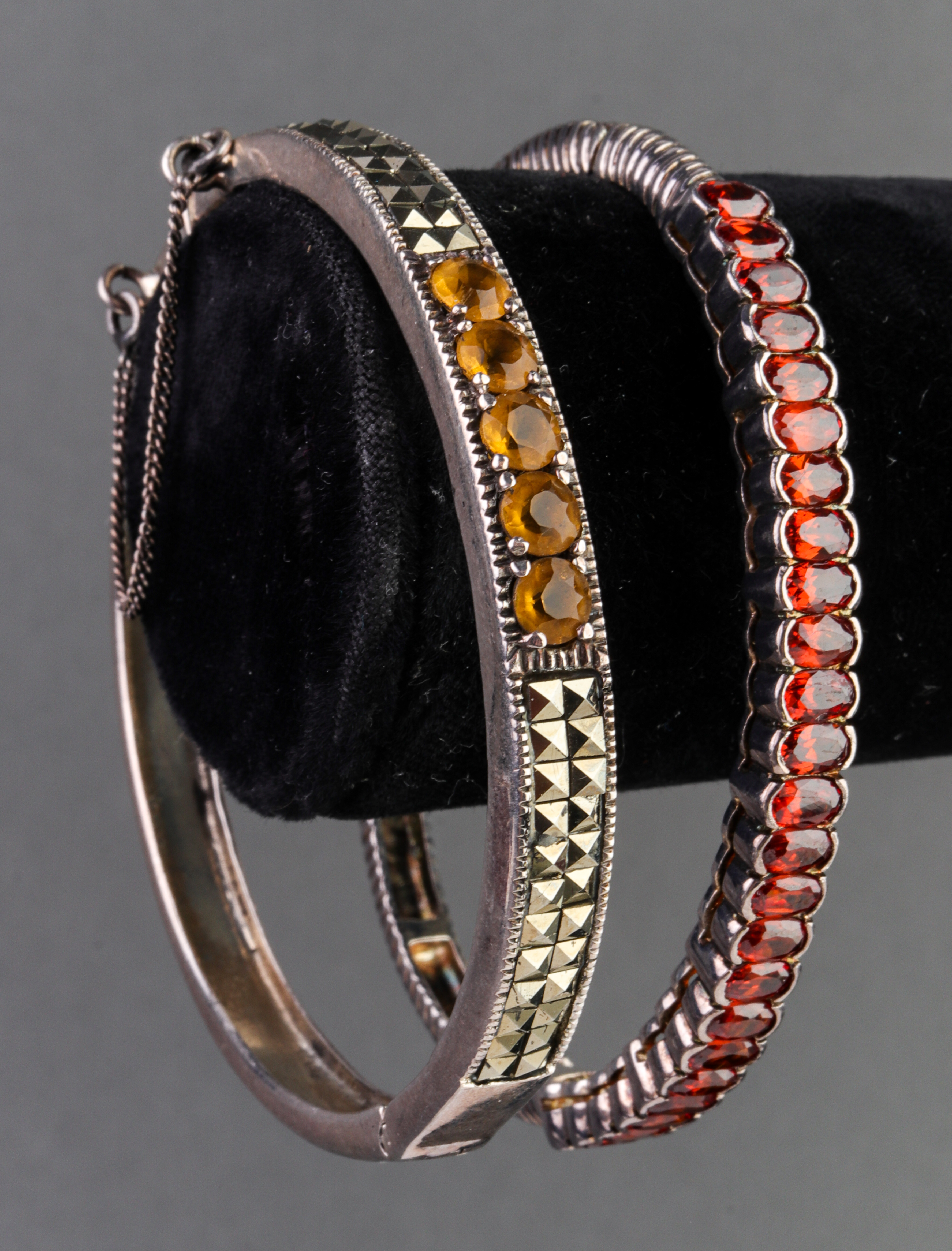 SILVER, CITRINE & MARCASITE
