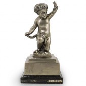 SILVER COATED FIGURAL CHERUB S